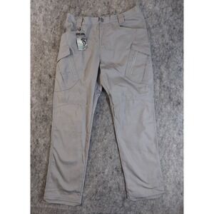 Aiimaii Outdoor Hiking Pants Mens Large Gray Ripstop‎ Cargo Pockets Lightweight